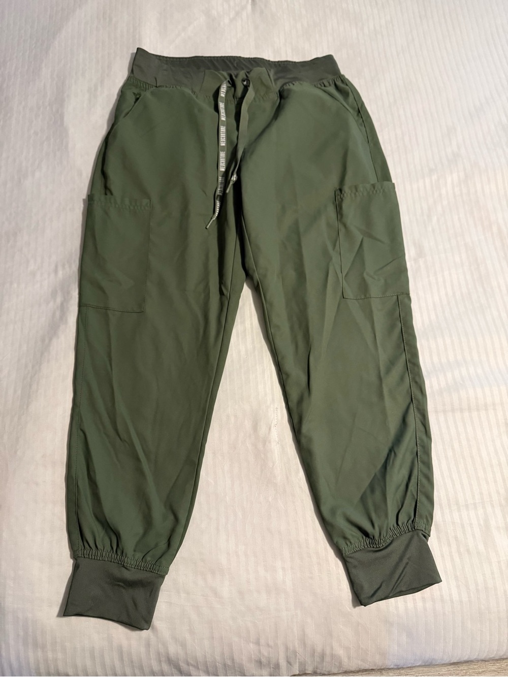 Med Couture Olive Green Cargo Jogger scrub Pants